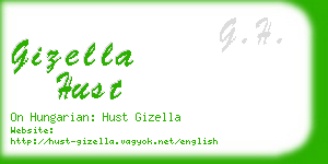 gizella hust business card